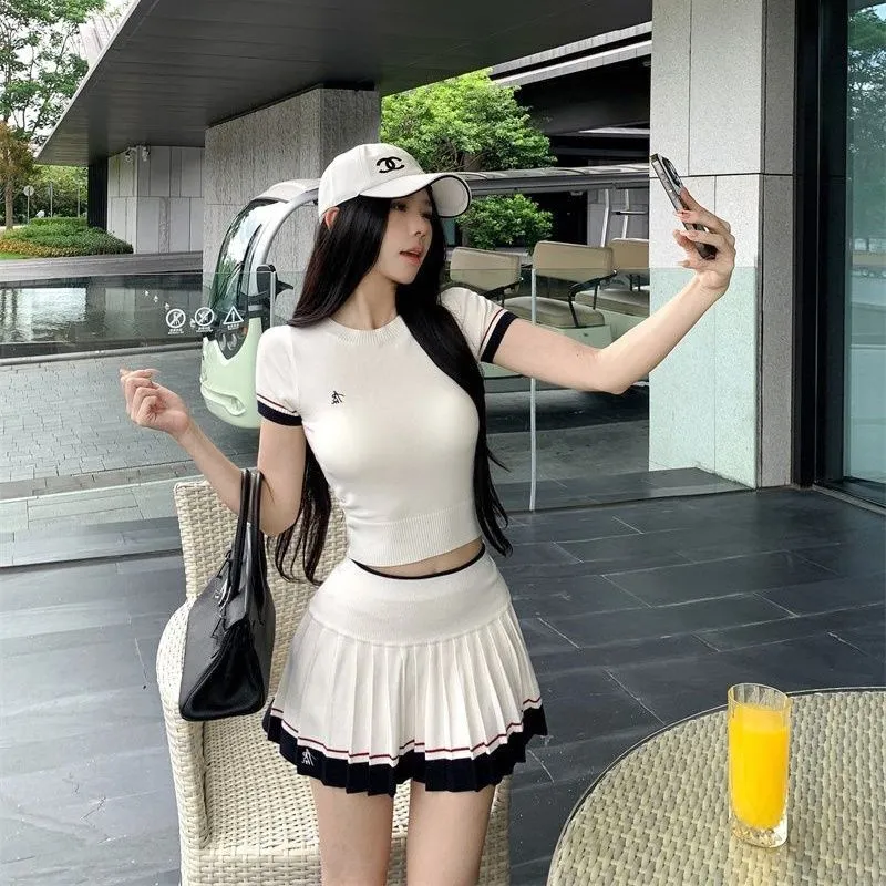 Korean Summer Two-piece Suit C - Golf Equipment For Women 评论和价格