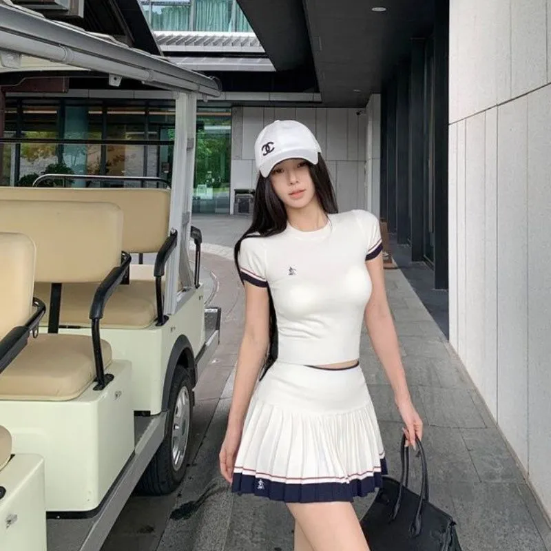 Korean Summer Two-piece Suit C - Golf Equipment For Women 评论和价格