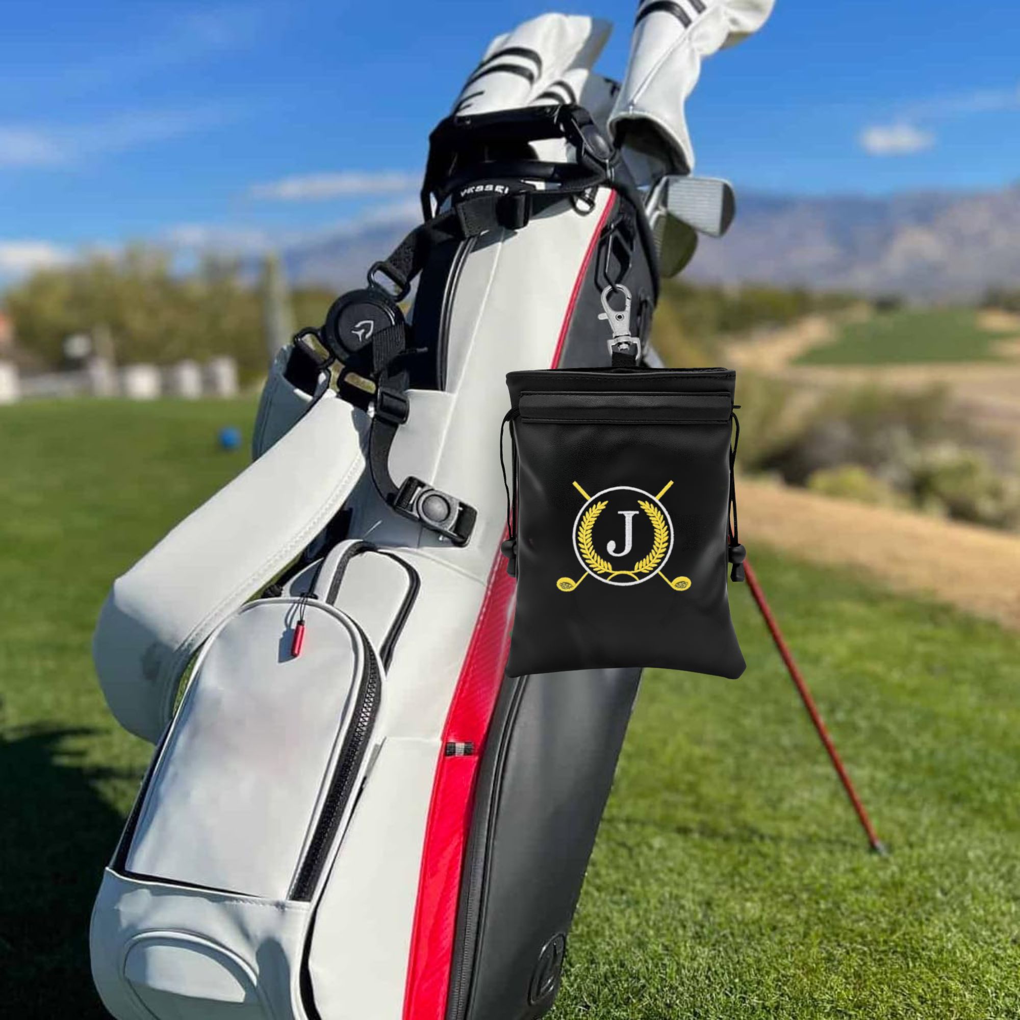 Funny Golf Valuables Pouch wit - Golf Equipment Drawing 评论和价格
