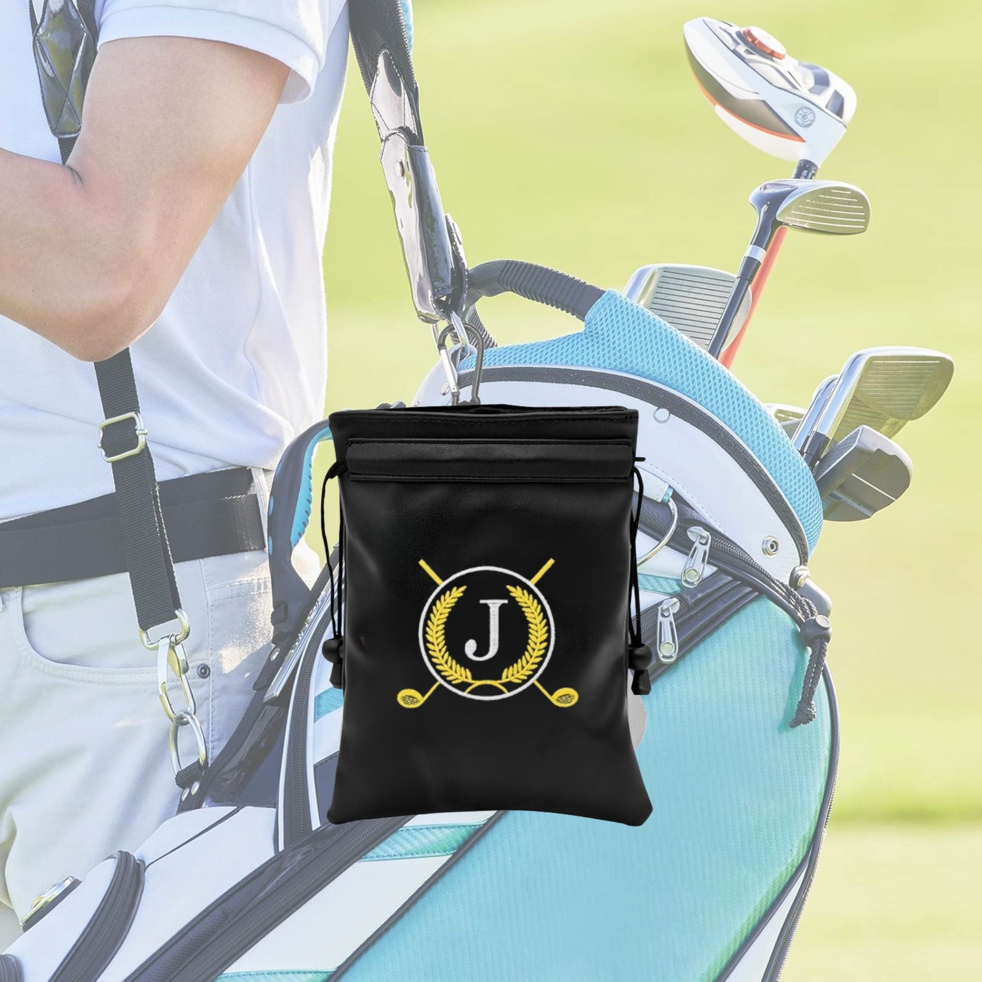 Funny Golf Valuables Pouch wit - Golf Equipment Drawing 评论和价格